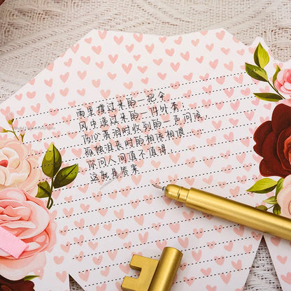 Lovely Greeting Card with 3D Carnation Floral Pop-Up