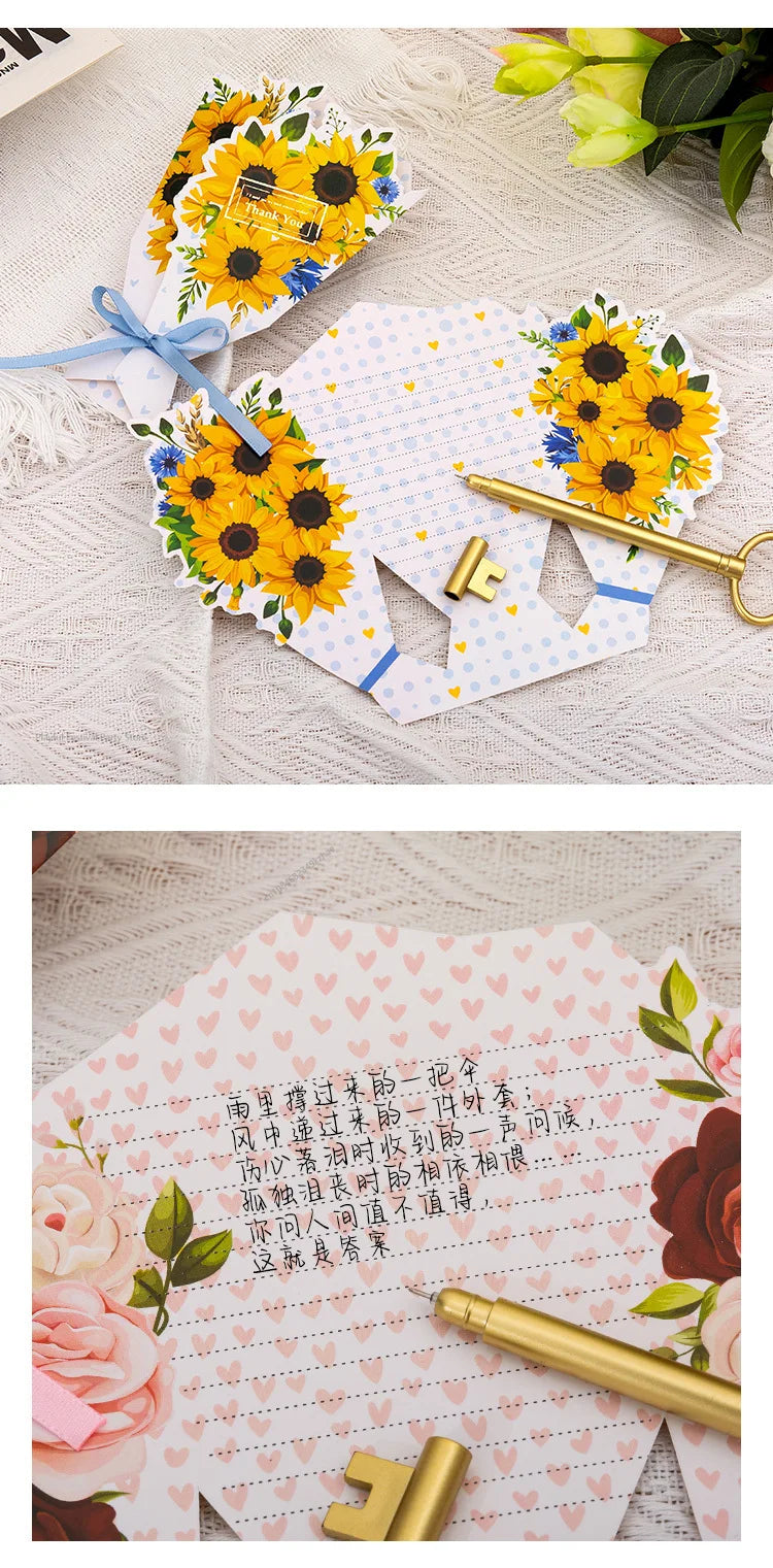 Lovely Greeting Card with 3D Carnation Floral Pop-Up