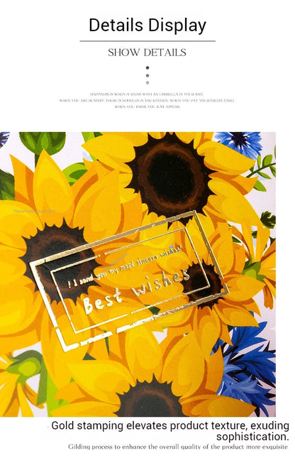 Lovely Greeting Card with 3D Carnation Floral Pop-Up